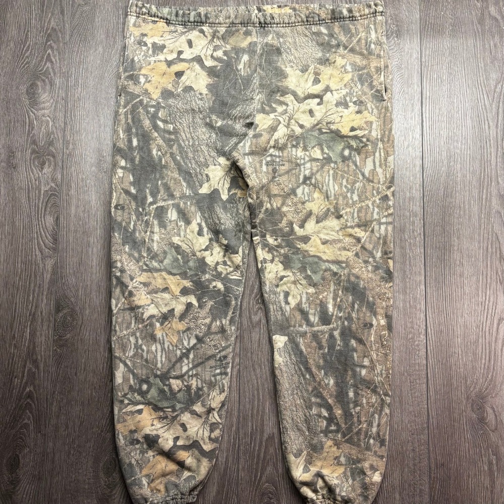 Vintage 90s Jerzees Outdoors Mossy Oak Camo Sweatpants Mens Large Camouflage L